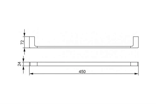Полотенцедержатель Aquanet 5718 (45 см) Полотенцедержатель Aquanet 5718 (45 см)