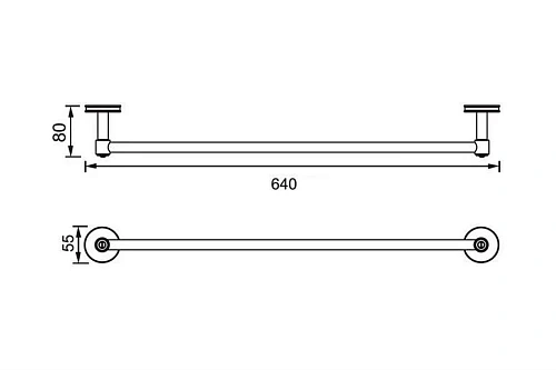 Полотенцедержатель Aquanet 6324 (60 см) Полотенцедержатель Aquanet 6324 (60 см)