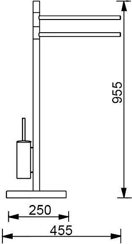 Полотенцедержатель Aquanet 8060 (напольный, с ершиком) Полотенцедержатель Aquanet 8060 (напольный, с ершиком)