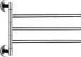 Полотенцедержатель Aquanet 8067 хром (поворотный, тройной) Полотенцедержатель Aquanet 8067 хром (поворотный, тройной)