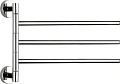 Полотенцедержатель Aquanet 8067 хром (поворотный, тройной) Полотенцедержатель Aquanet 8067 хром (поворотный, тройной)