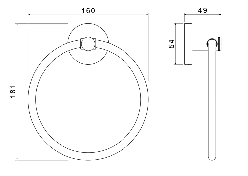 Полотенцедержатель Aquatek ЕВРОПА AQ4112CR хром Полотенцедержатель Aquatek ЕВРОПА AQ4112CR хром