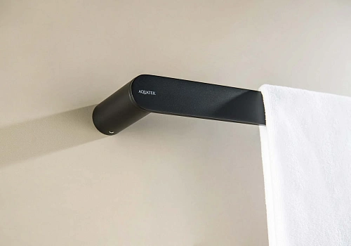 Полотенцедержатель Aquatek ЛИРА AQ4414MB черный матовый Полотенцедержатель Aquatek ЛИРА AQ4414MB черный матовый