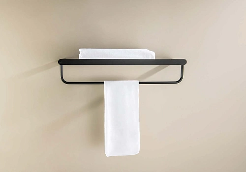 Полотенцедержатель Aquatek ЛИРА AQ4415MB черный матовый Полотенцедержатель Aquatek ЛИРА AQ4415MB черный матовый