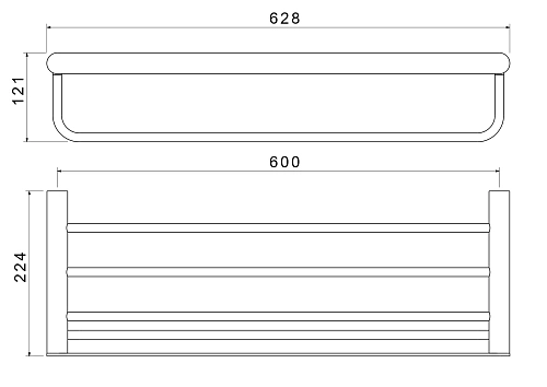 Полотенцедержатель Aquatek ЛИРА AQ4415MB черный матовый Полотенцедержатель Aquatek ЛИРА AQ4415MB черный матовый