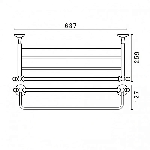 Полотенцедержатель ART&MAX ANTIC AM-E-2622AL хром Полотенцедержатель ART&MAX ANTIC AM-E-2622AL хром