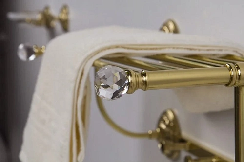 Полотенцедержатель ART&MAX BAROCCO CRYSTAL AM-2032-Cr-C с крючками, хром Полотенцедержатель ART&MAX BAROCCO CRYSTAL AM-2032-Cr-C с крючками, хром