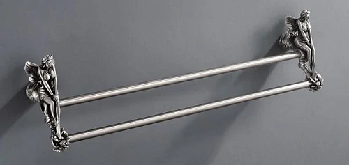 Полотенцедержатель Art&Max Fairy (AM-B-0988-T) серебро (двойной) 60 см Полотенцедержатель Art&Max Fairy (AM-B-0988-T) серебро (двойной) 60 см