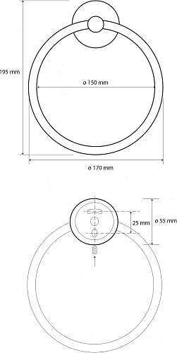 Полотенцедержатель Bemeta DARK 104104060 Полотенцедержатель Bemeta DARK 104104060