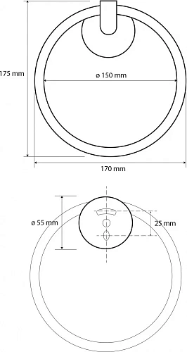 Полотенцедержатель Bemeta DARK 104204060 Полотенцедержатель Bemeta DARK 104204060