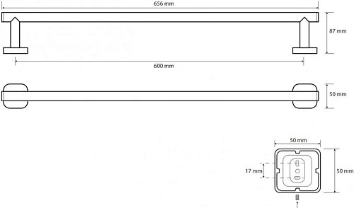 Полотенцедержатель Bemeta DARK 154104042 Полотенцедержатель Bemeta DARK 154104042