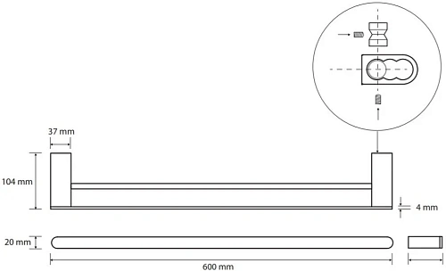 Полотенцедержатель Bemeta GALLA 108104050 Полотенцедержатель Bemeta GALLA 108104050