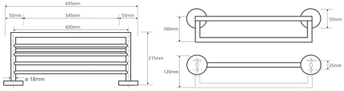 Полотенцедержатель Bemeta OMEGA 104205072 Полотенцедержатель Bemeta OMEGA 104205072