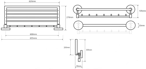 Полотенцедержатель Bemeta OMEGA 104205162 Полотенцедержатель Bemeta OMEGA 104205162