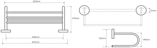 Полотенцедержатель Bemeta OMEGA 104205172 Полотенцедержатель Bemeta OMEGA 104205172