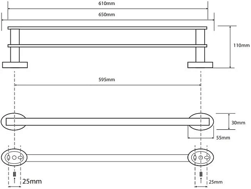 Полотенцедержатель Bemeta OVAL 118404051 Полотенцедержатель Bemeta OVAL 118404051