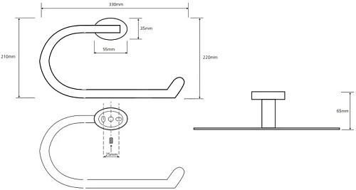 Полотенцедержатель Bemeta OVAL 118404061 Полотенцедержатель Bemeta OVAL 118404061