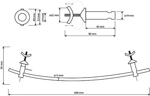 Полотенцедержатель Bemeta RAWELL 134504212 Полотенцедержатель Bemeta RAWELL 134504212