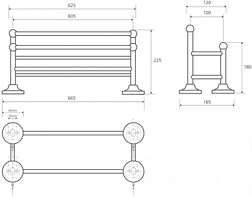 Полотенцедержатель Bemeta RETRO 144102257 Полотенцедержатель Bemeta RETRO 144102257