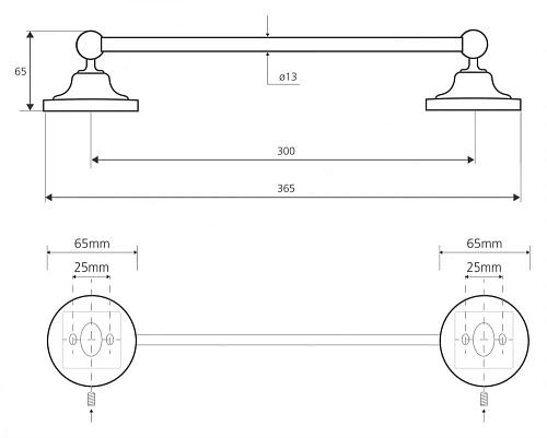Полотенцедержатель Bemeta RETRO 144104017 Полотенцедержатель Bemeta RETRO 144104017