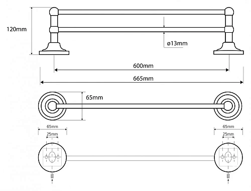 Полотенцедержатель Bemeta RETRO 144104057 Полотенцедержатель Bemeta RETRO 144104057