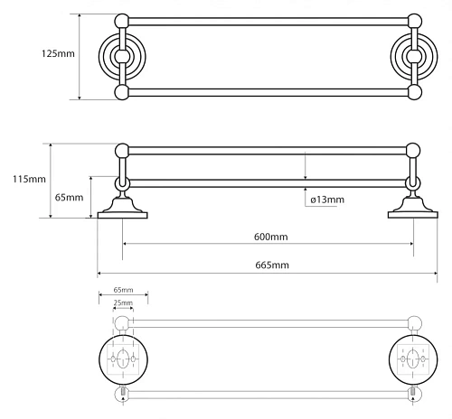Полотенцедержатель Bemeta RETRO 144104237 Полотенцедержатель Bemeta RETRO 144104237