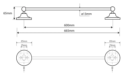 Полотенцедержатель Bemeta RETRO 144204048 Полотенцедержатель Bemeta RETRO 144204048