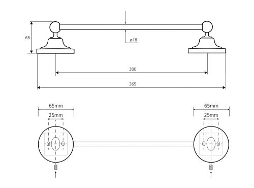 Полотенцедержатель Bemeta RETRO 144304012 Полотенцедержатель Bemeta RETRO 144304012