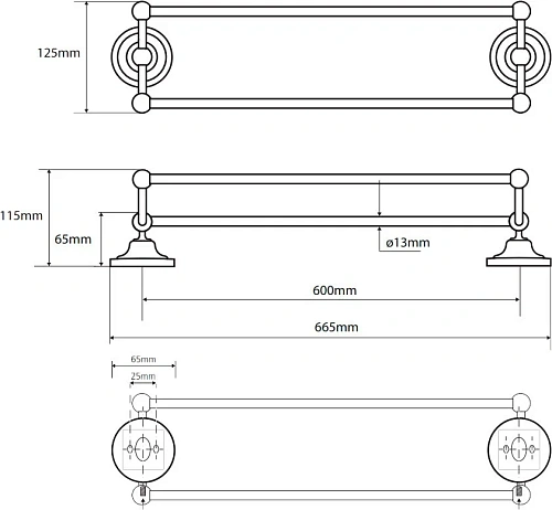 Полотенцедержатель Bemeta RETRO 144304232 Полотенцедержатель Bemeta RETRO 144304232