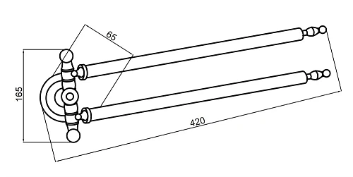 Полотенцедержатель Boheme Brillante двойной 10442 Полотенцедержатель Boheme Brillante двойной 10442