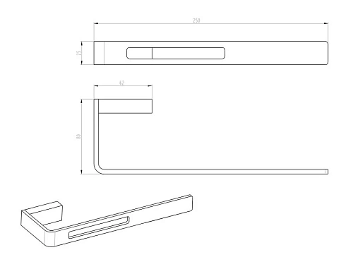 Полотенцедержатель Boheme Chrome Q 10945-CR Полотенцедержатель Boheme Chrome Q 10945-CR