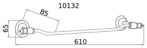 Полотенцедержатель Boheme VOGUE 10182 хром Полотенцедержатель Boheme VOGUE 10182 хром