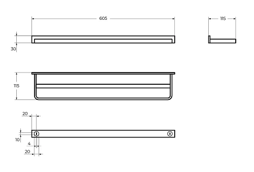Полотенцедержатель CEZARES MAXIMA CZR-F-8911 хром Полотенцедержатель CEZARES MAXIMA CZR-F-8911 хром