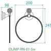 Полотенцедержатель CEZARES OLIMP-RN золото 24 карат-Swarovski OLIMP-RN-03/24-Sw Полотенцедержатель CEZARES OLIMP-RN золото 24 карат-Swarovski OLIMP-RN-03/24-Sw