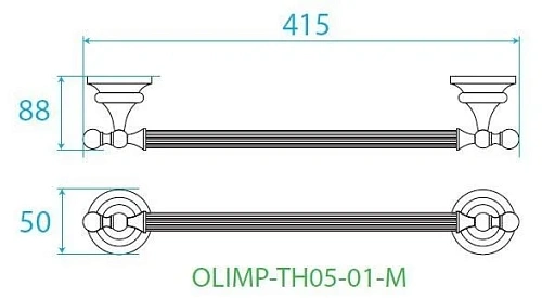 Полотенцедержатель CEZARES OLIMP-TH05 хром-металл 40 см OLIMP-TH05-01-M Полотенцедержатель CEZARES OLIMP-TH05 хром-металл 40 см OLIMP-TH05-01-M