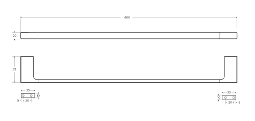 Полотенцедержатель CEZARES SLIDER-TH-60-GM оружейная сталь Полотенцедержатель CEZARES SLIDER-TH-60-GM оружейная сталь