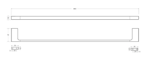 Полотенцедержатель CEZARES SLIDER-TH-80-NOP черный матовый Полотенцедержатель CEZARES SLIDER-TH-80-NOP черный матовый