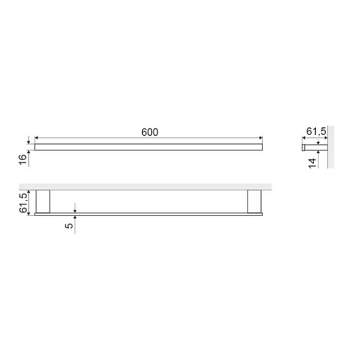 Полотенцедержатель EXCELLENT Riko хром одинарный 60 см DOEX.1611CR Полотенцедержатель EXCELLENT Riko хром одинарный 60 см DOEX.1611CR