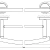 Полотенцедержатель FBS Ellea ELL 038 двойной длина 70 см Полотенцедержатель FBS Ellea ELL 038 двойной длина 70 см