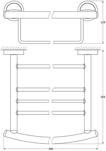 Полотенцедержатель FBS Ellea ELL 041 длина 50 см Полотенцедержатель FBS Ellea ELL 041 длина 50 см