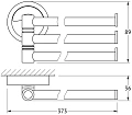Полотенцедержатель FBS Ellea ELL 045 поворотный тройной Полотенцедержатель FBS Ellea ELL 045 поворотный тройной