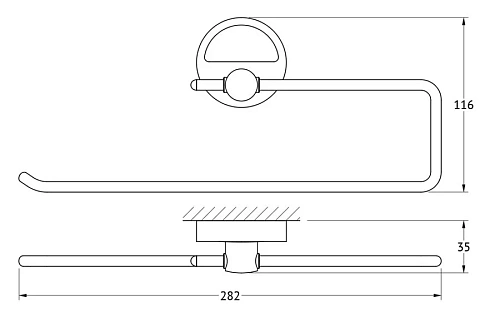 Полотенцедержатель FBS Luxia LUX 023 Полотенцедержатель FBS Luxia LUX 023