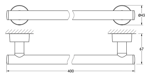 Полотенцедержатель FBS Nostalgy NOS 030 длина 40 см Полотенцедержатель FBS Nostalgy NOS 030 длина 40 см
