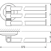 Полотенцедержатель FBS Standard STA 045 тройной поворотный Полотенцедержатель FBS Standard STA 045 тройной поворотный