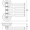 Полотенцедержатель FBS Standard STA 046 четверной поворотный Полотенцедержатель FBS Standard STA 046 четверной поворотный