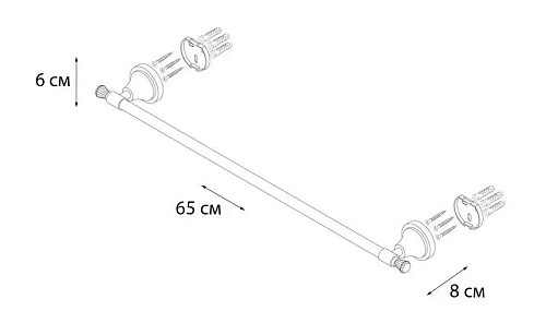 Полотенцедержатель Fixsen Crystal SF-35001 60 см Полотенцедержатель Fixsen Crystal SF-35001 60 см