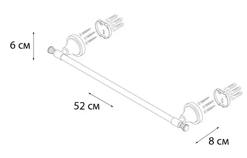 Полотенцедержатель Fixsen Crystal SF-35001A 45 см Полотенцедержатель Fixsen Crystal SF-35001A 45 см