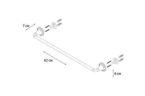 Полотенцедержатель Fixsen Luksor FX-71601B 60 см Полотенцедержатель Fixsen Luksor FX-71601B 60 см