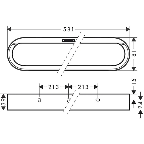 Полотенцедержатель Hansgrohe WallStoris настенный 27926670, матовый черный Полотенцедержатель Hansgrohe WallStoris настенный 27926670, матовый черный