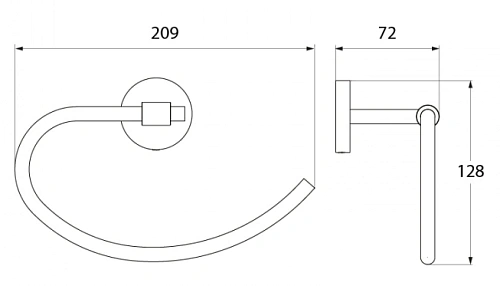Полотенцедержатель IDDIS Gezanne (L095) полукольцо Полотенцедержатель IDDIS Gezanne (L095) полукольцо